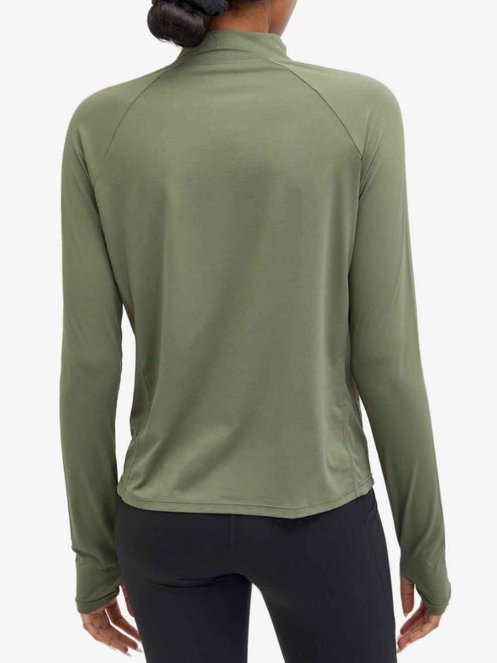 adanola khaki green long sleeve base layer top - Picture 2 of 9